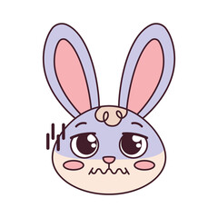 Isolated sic rabbit cartoon avatar Vector illustration