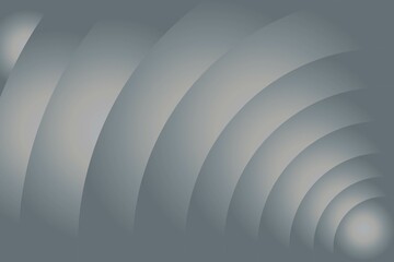 Gray gradient luxury overlap curve circle background. Vector illustration.