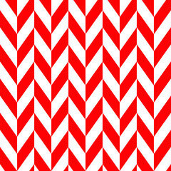 Diamond shape pattern. Red and white arrow background. V shape pattern.