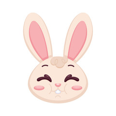 Isolated happy rabbit cartoon avatar Vector illustration