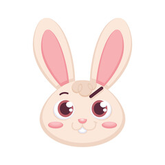 Isolated happy rabbit cartoon avatar Vector illustration