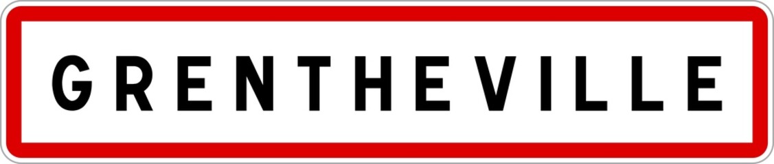 Panneau entrée ville agglomération Grentheville / Town entrance sign Grentheville