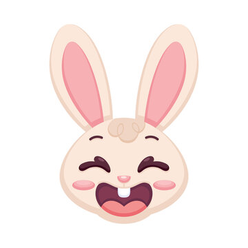 Isolated happy rabbit cartoon avatar Vector illustration