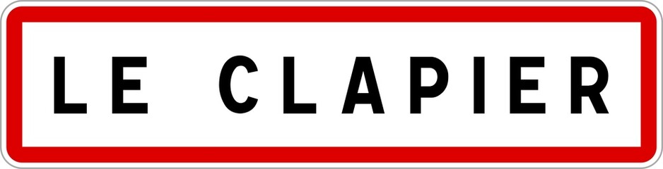 Panneau entrée ville agglomération Le Clapier / Town entrance sign Le Clapier