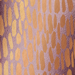 Modern abstract pink leather background with gold pattern. Sparkle material backdrop
