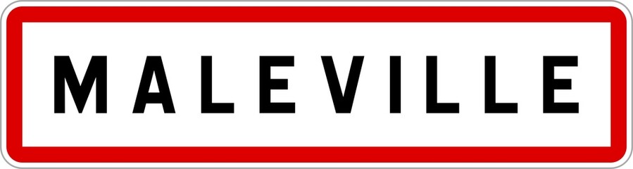 Panneau entrée ville agglomération Maleville / Town entrance sign Maleville