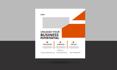 Set of clean editable social media post