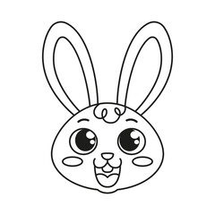 Isolated happy rabbit cartoon avatar Vector illustration