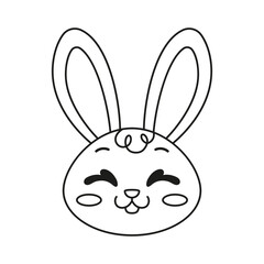 Isolated happy rabbit cartoon avatar Vector illustration