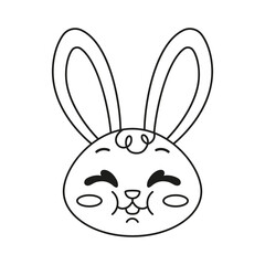Isolated happy rabbit cartoon avatar Vector illustration