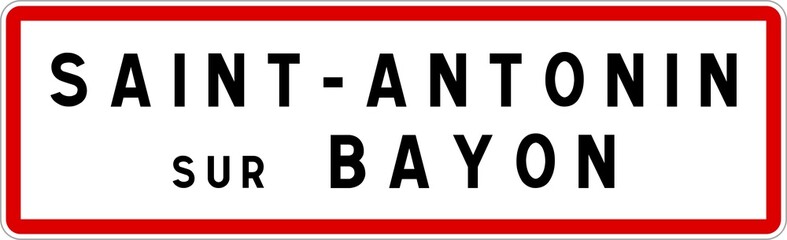Panneau entrée ville agglomération Saint-Antonin-sur-Bayon / Town entrance sign Saint-Antonin-sur-Bayon