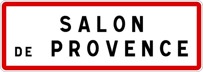 Panneau entrée ville agglomération Salon-de-Provence / Town entrance sign Salon-de-Provence