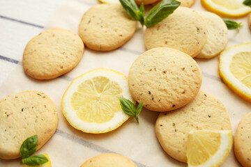 cookies with lemon and basil   