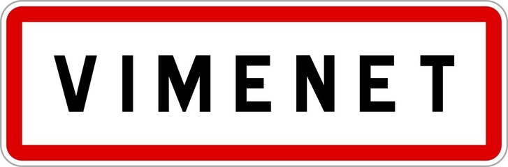 Panneau entrée ville agglomération Vimenet / Town entrance sign Vimenet