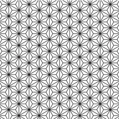 Asanoha Japanese Traditional B/W Pattern