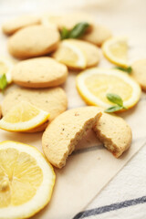 cookies with lemon and basil   