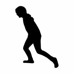 a girl body silhouette vector