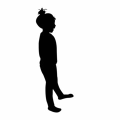 a girl body silhouette vector
