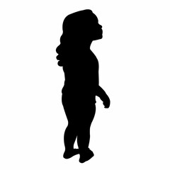 a girl body silhouette vector