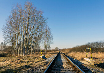 Fototapeta premium Track to the horizon somewhere in Poland