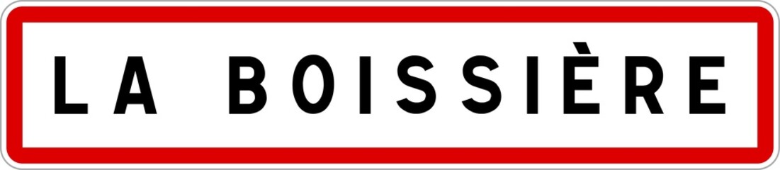 Panneau entrée ville agglomération La Boissière / Town entrance sign La Boissière