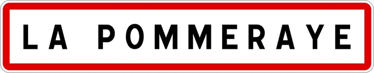 Panneau entrée ville agglomération La Pommeraye / Town entrance sign La Pommeraye