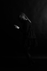 Fototapeta na wymiar silhouette of a person in a room
