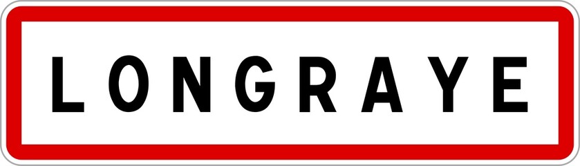 Panneau entrée ville agglomération Longraye / Town entrance sign Longraye