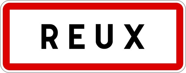 Panneau entrée ville agglomération Reux / Town entrance sign Reux