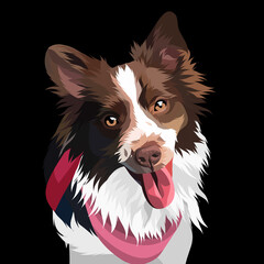 Dog vector pop art colorful