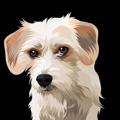 Dog vector pop art colorful