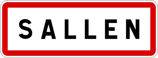 Panneau entrée ville agglomération Sallen / Town entrance sign Sallen