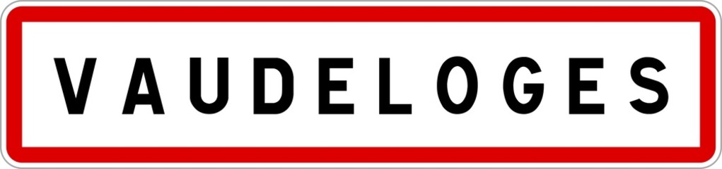Panneau entrée ville agglomération Vaudeloges / Town entrance sign Vaudeloges