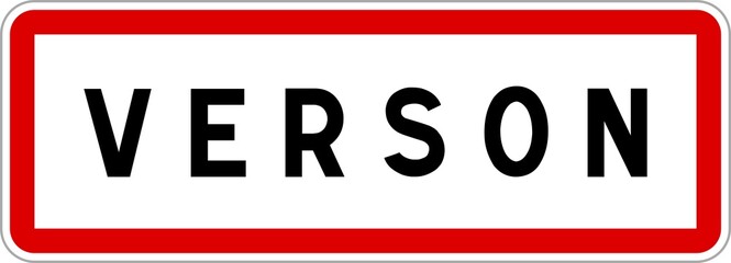 Panneau entrée ville agglomération Verson / Town entrance sign Verson