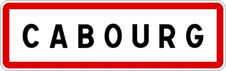 Panneau entrée ville agglomération Cabourg / Town entrance sign Cabourg