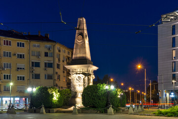 Monument to Vasil Levski in city of Sofia, Bulgaria