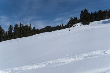 Winter landscape, Piatra Mare Mountains, Romania 