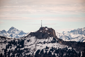 Swiss mountain - monumental rock formations in the Alps