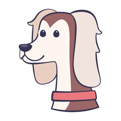 Isolated cute dog breed cartoon Vector illustration