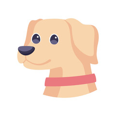 Isolated cute labrador dog breed cartoon Vector illustration