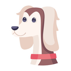 Isolated cute dog breed cartoon Vector illustration