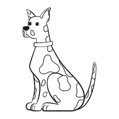 Isolated cute dalmatian dog breed cartoon Vector illustration
