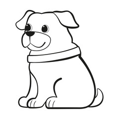 Isolated cute pug dog breed cartoon Vector illustration