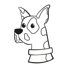 Isolated cute dalmatian dog breed cartoon Vector illustration