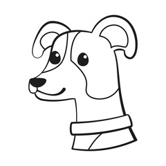 Isolated cute italian greyhound dog breed cartoon Vector illustration