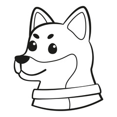 Isolated cute corgi dog breed cartoon Vector illustration