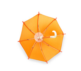 Open umbrella on white background