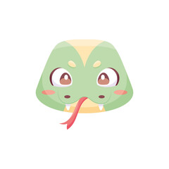 Isolated cute snake avatar Zodiac sign Vector illustration