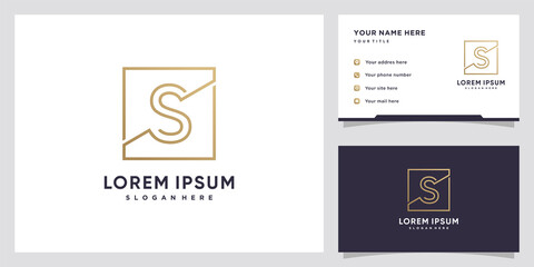 Monogram initial S logo design with creative modern concept