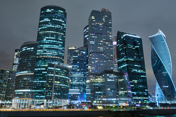 MOSCOW, RUSSIA - February 2022: Moscow International Business Center. Moscow - City on Presnenskaya Embankment of Moskva River.